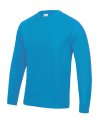 Heren Sportshirt Lange Mouw AWDis JC002 sapphire blue